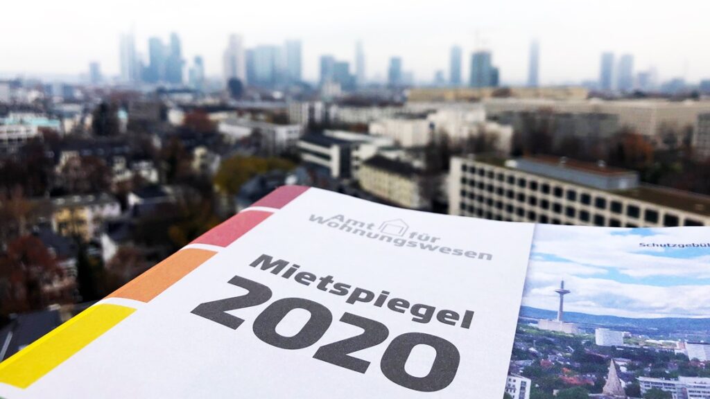 Mit dem Mietspiegel 2020 der Stadt Frankfurt am Main lässt sich die ortsübliche Vergleichsmiete ermitteln. © Stadt Frankfurt am Main, Foto: JS