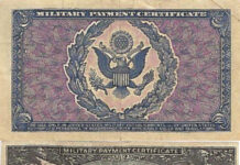 Ein "Script Dollar“, die Währung der „US-Army“.