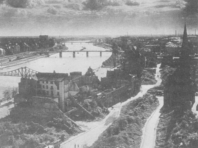 Blick auf Frankfurt am Main bei Kriegsende