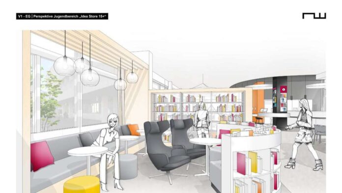 Lese-Inseln und Lernwerkstatt: In der neuen Bücherei im Nordwestzentrum kommen alle auf ihre Kosten. © stadt